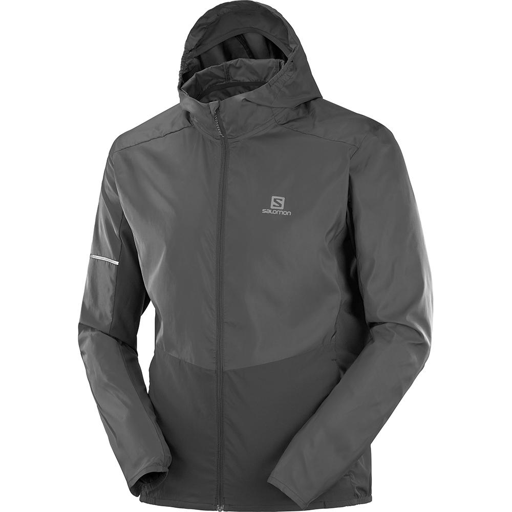 SALOMON AGILE FZ M Philippines - Men's Jackets - Black | 709654-HEJ